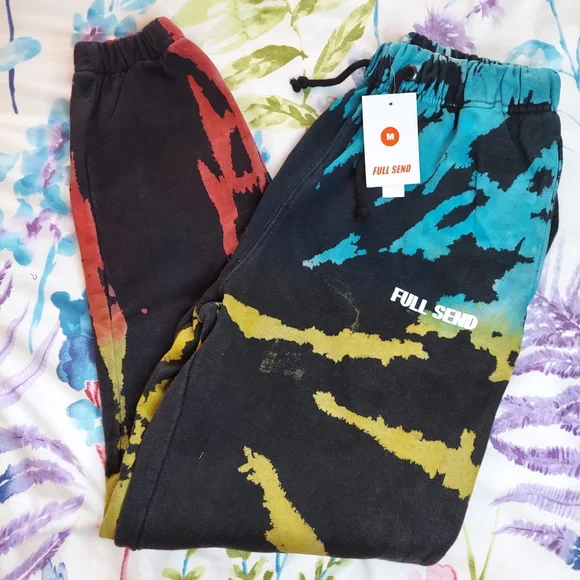 Full Send Nelk Boys Tie Dye Sweatpants - Picture 1 of 3
